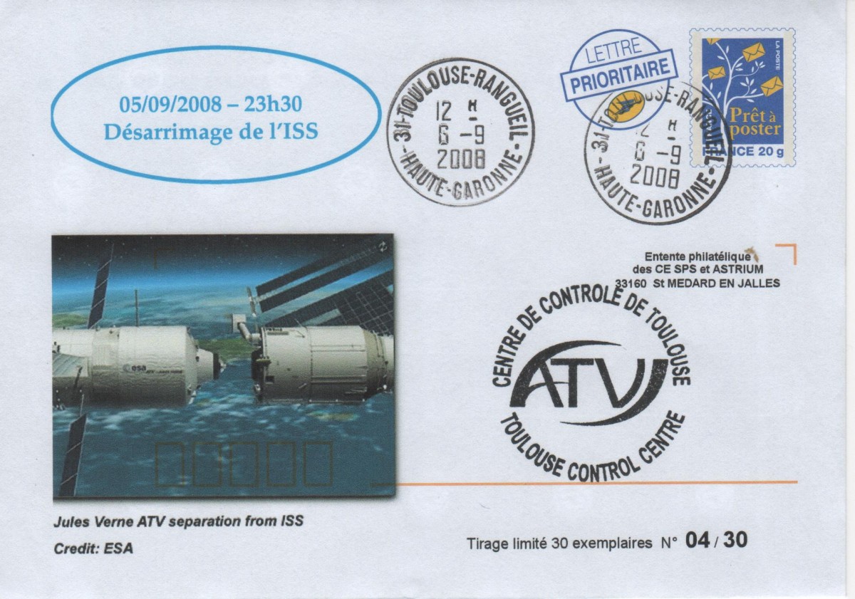 Vol 181 - 05 Septembre 2008 - ATV "Jules VERNE" Désarrimage de la Station Spatiale Internationale