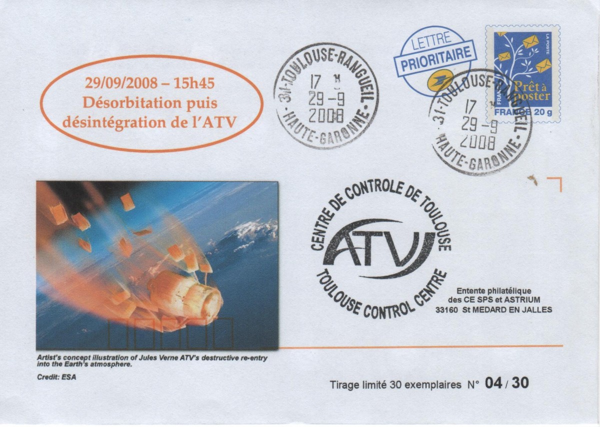 Vol 181 - 29 Septembre 2008 - ATV "Jules VERNE, Désorbitation et Destruction dans l'atmosphère