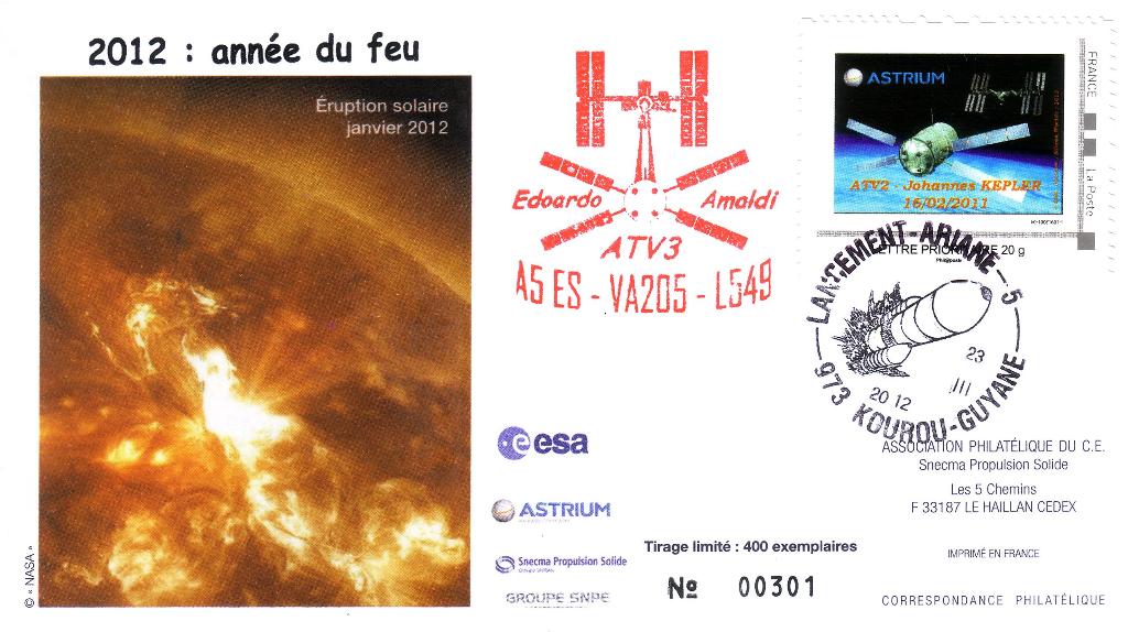 Vol 205 du 23 Mars 2012 - ATV 3 Edoardo Amaldi