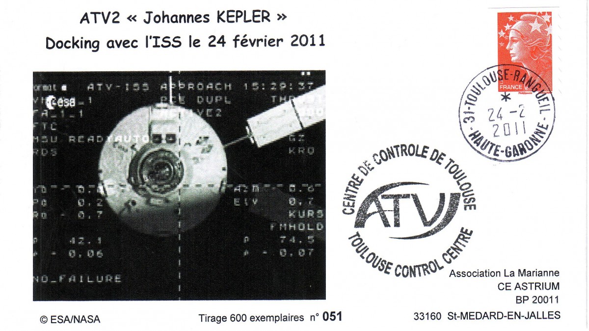 Vol 200 – 24 Février 2011 – Docking ATV 2 Johannes Kepler à l’ISS