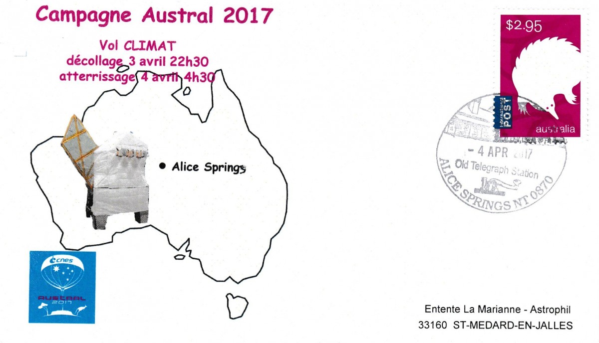 Spatial - 04 Avril 2017 - Ballon campagne Austral 2017 CNES - atterrissage Vol Climat