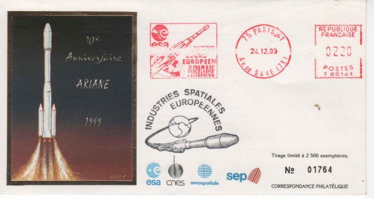 Document - Ariane - 24 Décembre 1989 10ème Anniversaire - ESA Paris