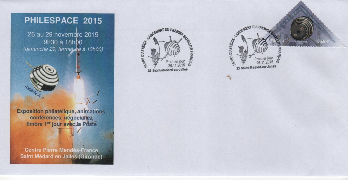 Document - 26 Novembre 2015 - 50 ans lancement satellite Astérix - Salon PHILESPACE 2015