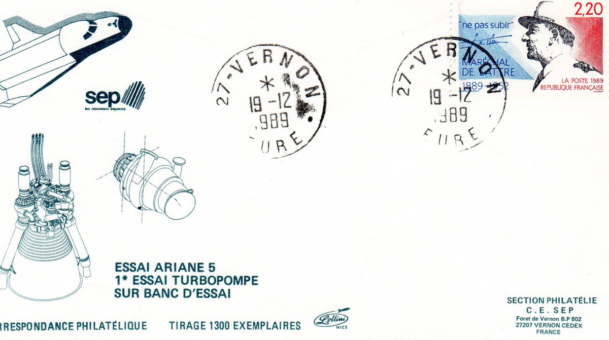 Développement Ariane 5 - 19 Décembre 1989 -Premier Essai turbo pompe