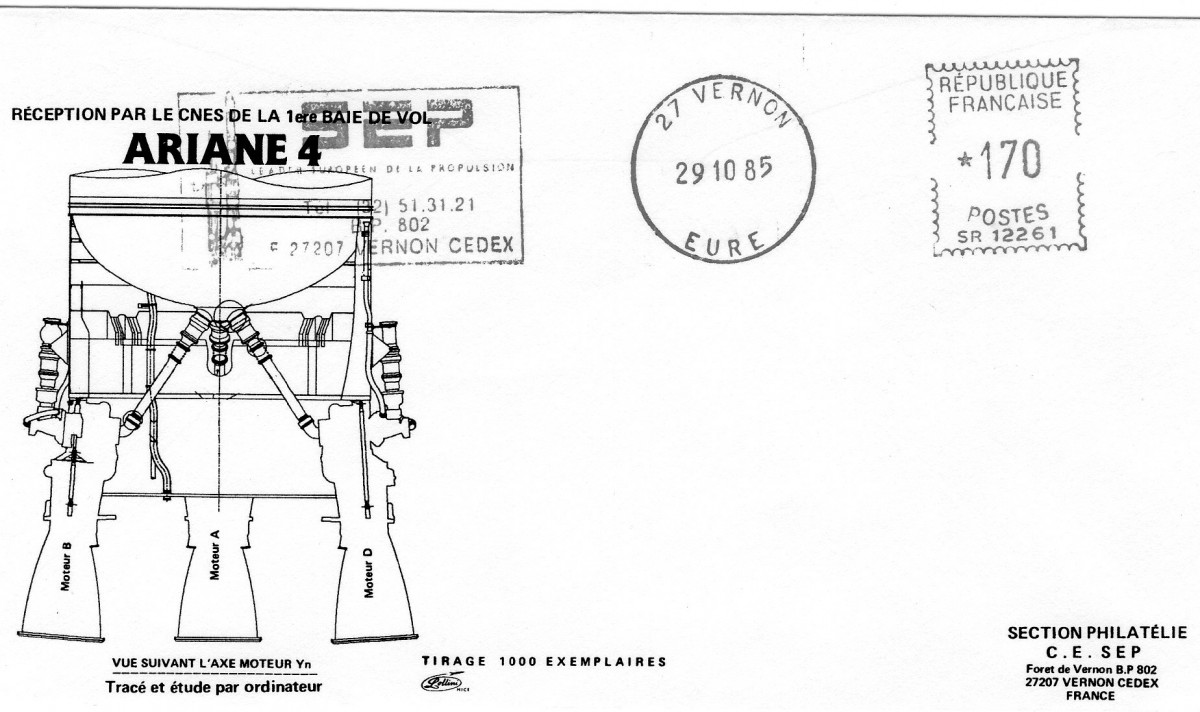 Développement Ariane 4 - 29 Octobre 1985 Réception 1er Baie de Vol