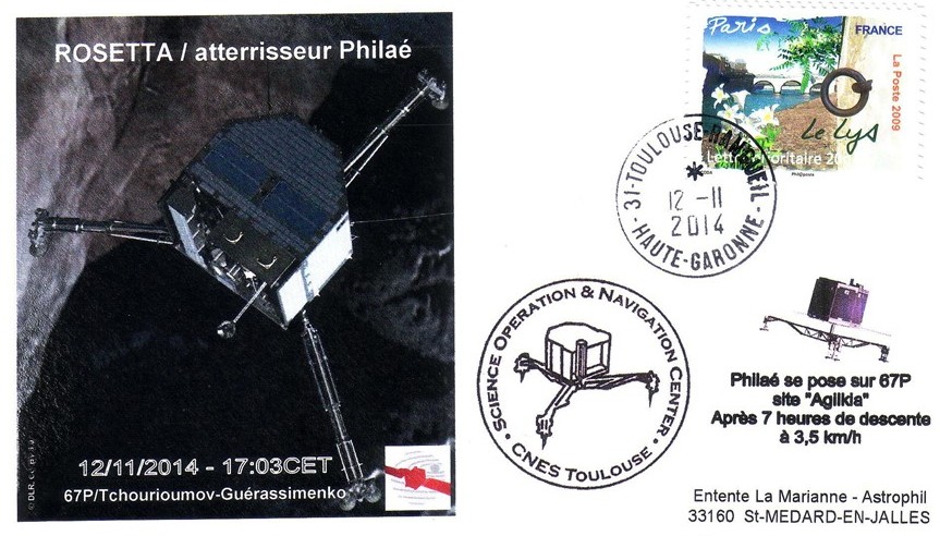 Vol 158 - 12 Novembre 2014 - Descente et Atterrissage de PHILAE sur la Comète 67P