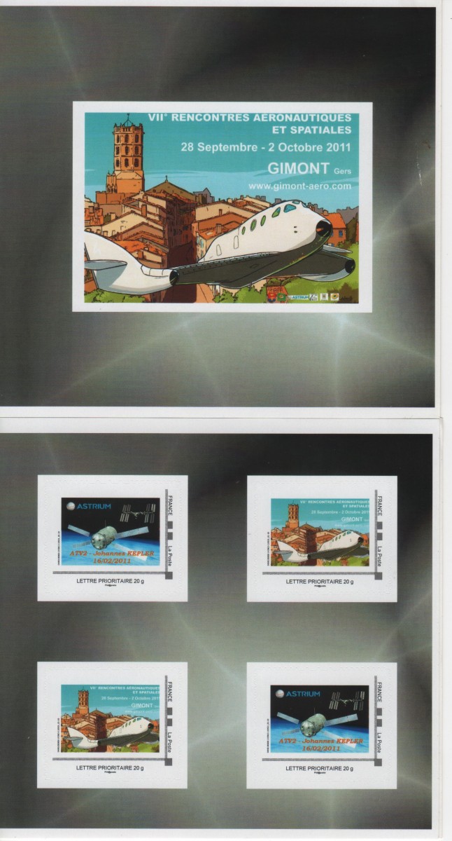 Document - Timbre à Moi Collector - 7ème rencontres Aéronautiques et Spatiales - ATV2 Johannes Kepler