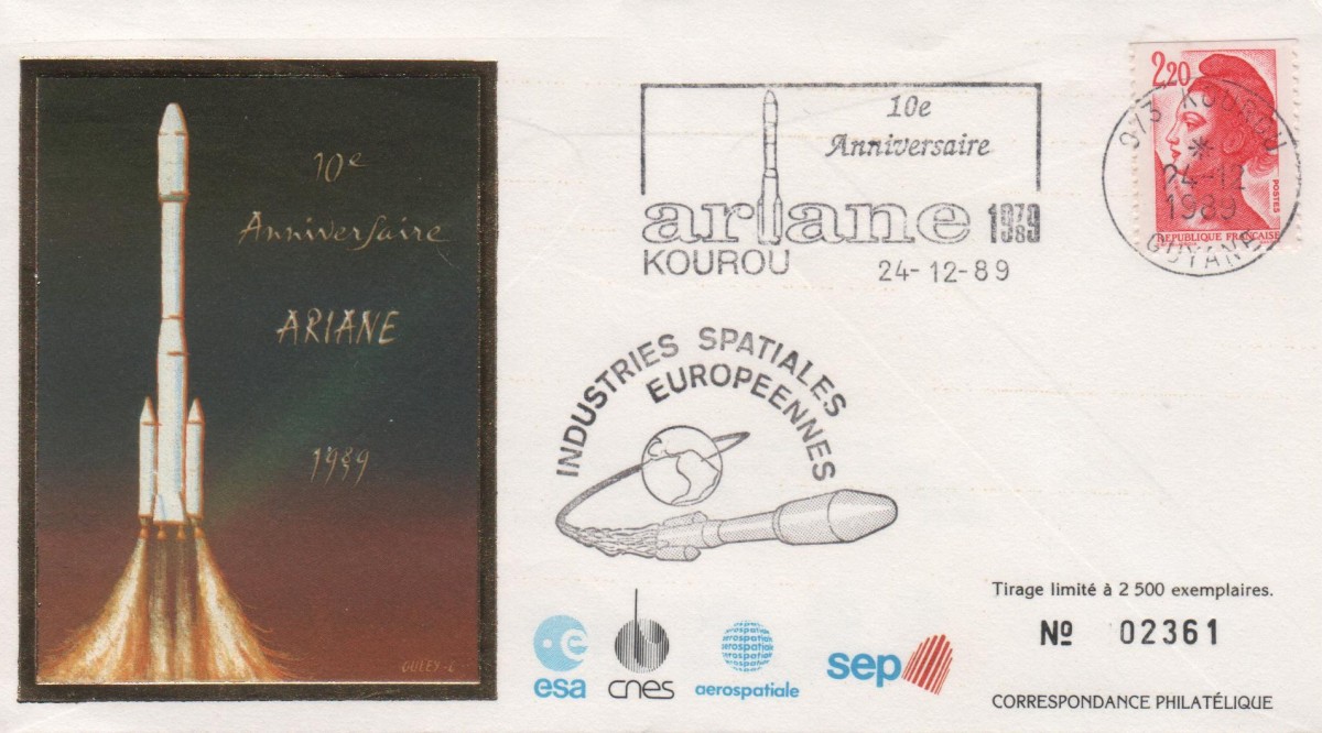 Document : Ariane 10ème anniversaire - Kourou 24 Décembre 1989