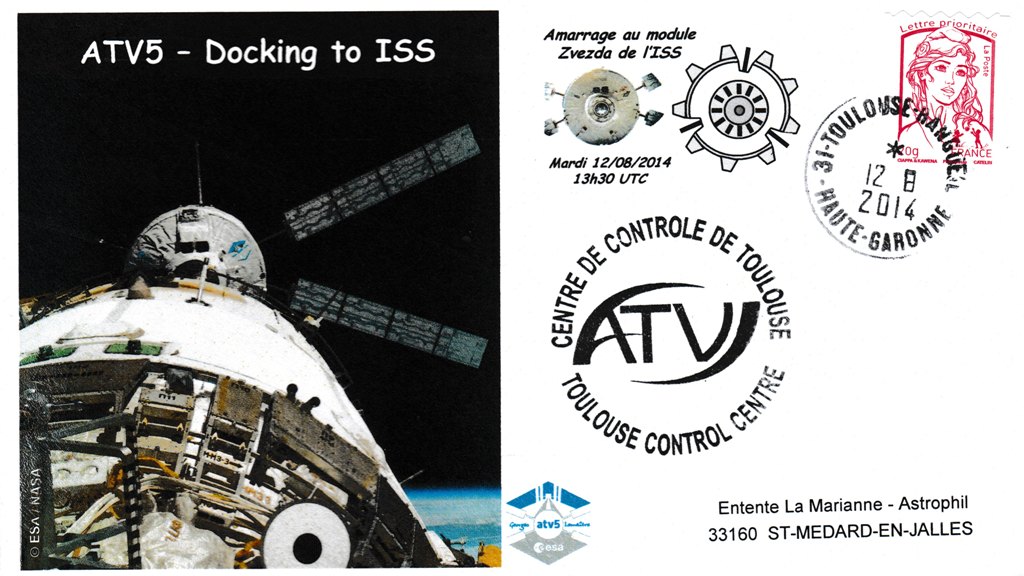 Vol 219 - ATV 5 - 12 Aout 2014 - Docking à l'ISS