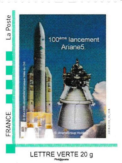 Timbre à Moi 100ème tir Ariane 5 du 25/09/2018