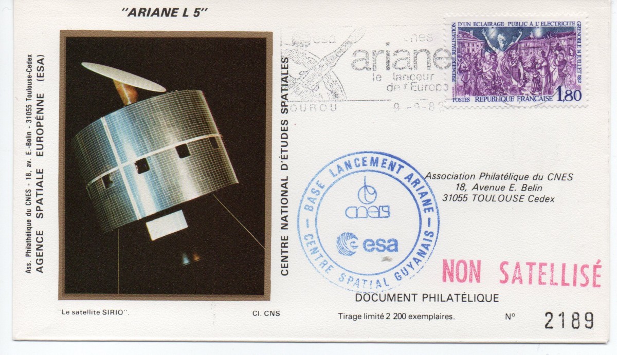 Kourou (Guyane) Lancement Ariane 1 - Tir L5 - 09 Septembre 1982 (Pochette CNES Complète) - C18
