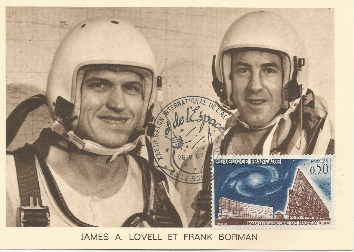 27ème Salon du Bourget 26 Mai 1967 - Carte Postale équipage Gémini 7
