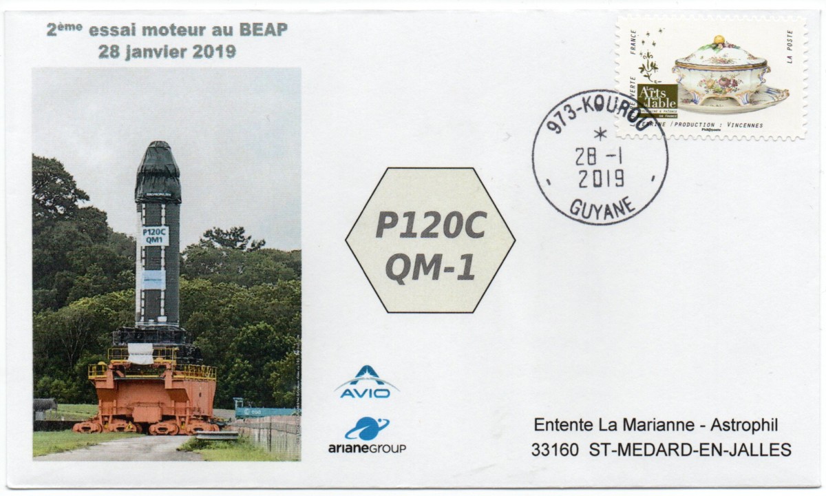 Ariane 6 - Vega C - 2ème Essai Moteur P120C - 28 Janvier 2019