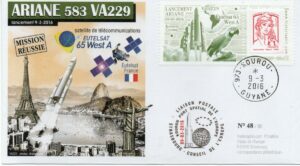 ARIANE 5ECA VA229 – Kourou 09 Mars 2016 – Enveloppe Conseil de l’Europe – C14