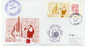 ARIANE 5ECA VA235 – Kourou 14 Février 2017 – Enveloppe Conseil de l’Europe – C15
