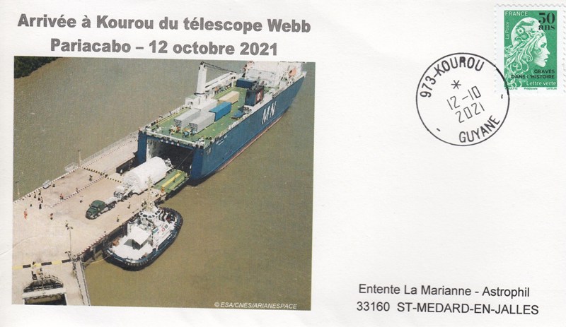 Vol VA 256 - Arrivée à Kourou du télescope Webb - 12 Octobre 2021
