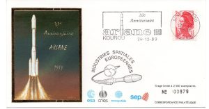 Kourou - 10ème anniversaire ARIANE - CaD Flamme - 24 Décembre 1989 - C 20