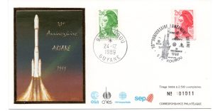 Kourou - 10ème anniversaire ARIANE - CàD Manuel illustré - 24 Décembre 1989 - C 20