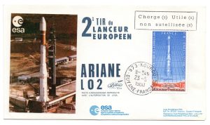 Lancement Ariane L02 - Kourou 23 Mai 1980 - Enveloppe Club ESA - C 28