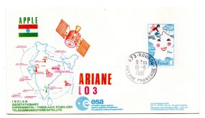 Lancement Ariane L03 - Kourou le 19 Juin 1981 - Enveloppe club ESA - C28