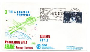 Lancement Ariane L03 - Kourou le 19 Juin 1981 - Enveloppe Club ESA (passagers Meteosat Apple) - C28