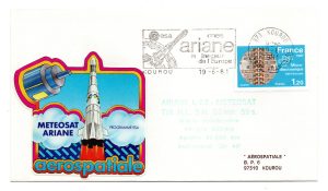 Lancement Ariane L03 - Kourou le 19 Juin 1981 - Enveloppe Club Aérospatiale - C28