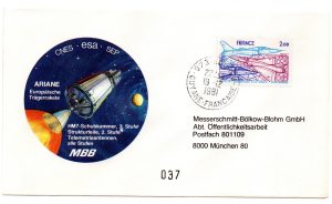 Lancement Ariane L04 - Kourou le 19 Décembre 1981 - Enveloppe Club MBB - C29
