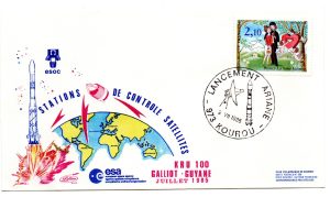 Lancement Ariane V14 - Kourou le 02 Juillet 1985 - Enveloppe Club Kourou - C29