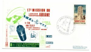 Lancement Ariane V17 - Kourou le 28 Mars 1986 - Enveloppe Club ESA - C30