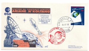 Lancement Ariane V 37 - Suivi Radar Libreville (Gabon) le 25 Juillet 1990 - Enveloppe Club ESA - C 30
