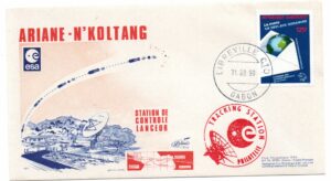 Lancement Ariane V 38 - Suivi Radar Libreville (Gabon) le 31 Aout 1990 - Enveloppe Club ESA - C 30