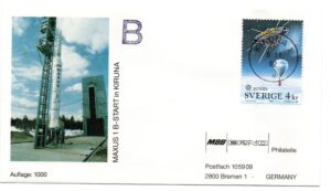 Lancement Castor 4B - Kiruna MAXUS 1B - 08 Novembre 1991 - Enveloppe ERNO - C 34