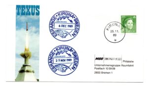 Lancement Skylark 7 - Kiruna TEXUS 23 - 25 Novembre 1989 - Enveloppe ERNO - C 34