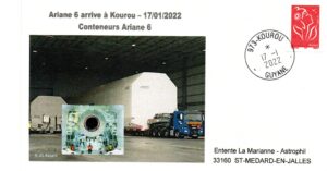 17 Janvier 2022 - Arrivée en Guyane des premiers éléments Ariane 6 en conteneurs.