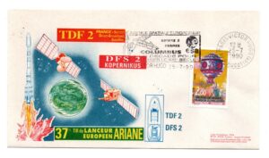 Ariane vol 37 - Flamme ESA Paris - 25/07/1990 - Club ESA - C35