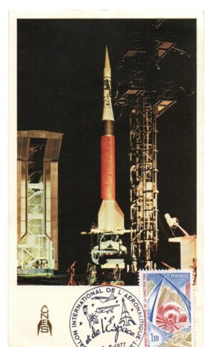 CP Salon de l'Aéronautique et de l'Espace le Bourget 08/06/1977 - Carte Postale CNES - C36