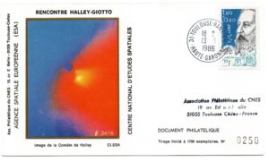 Sonde Giotto Rencontre Halley - Toulouse 13/03/1986 - Enveloppe CNES - C37