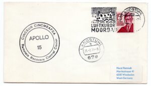 Lancement Apollo 15 – Suivi Radar RRCC Ramstein - Landstuhl Allemagne de l'Ouest 26/07/1971 – C38 - Réf 9030020