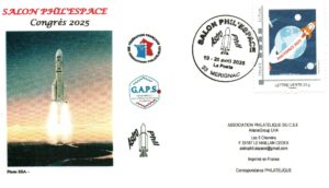 Souvenir émis par ASTROPHIl à l'occasion du salon Phil'Espace les 19 et 20 avril 2025 - Réf 6205000