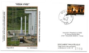 Lancement VEGA - VV02 – Kourou 07/05/2013 – Enveloppe CNES – C 45 - ref 9200019