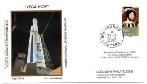 Lancement VEGA - VV05 - Kourou 22/06/2015 – Enveloppe CNES – C 45 - ref 9200022