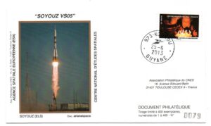 Lancement Soyouz - VS05 – Kourou 25/06/2013 - Enveloppe CNES - C46 - Réf 9300011