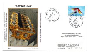 Lancement Soyouz - VS08 – Kourou 10/07/2014 - Enveloppe CNES - C46 - Réf 9300014