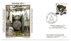 Lancement Soyouz - VS11 – Kourou 27/03/2015 - Enveloppe CNES - C46 - Réf 9300017
