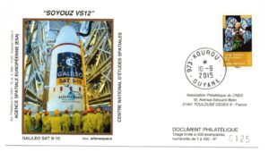 Lancement Soyouz - VS12 – Kourou 10/09/2015 - Enveloppe CNES - C46 - Réf 9300018