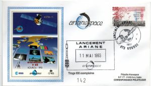 Lancement Ariane 4 - vol 56 - Kourou 11 Mai 1993 - Enveloppe Arianespace - C 49 - 9010436
