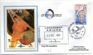Lancement Ariane 4 - vol 60 - Kourou 22 Octobre 1993 - Enveloppe Arianespace - C 49 - 9010440
