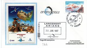Lancement Ariane 4 - vol 93 - Kourou 30 Janvier 1997 - Arianespace - C 51 - 9010471
