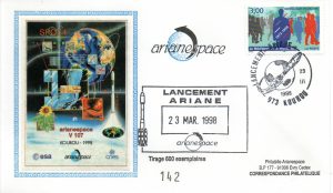 Lancement Ariane 4 - vol 107 - Kourou 23 Mars 1998 - Arianespace - C 52 - 9010483