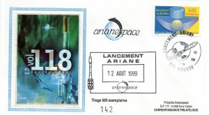 Lancement Ariane 4 - vol 118 - Kourou 12 Aout 1999 - Arianespace - C 52 - 9010494